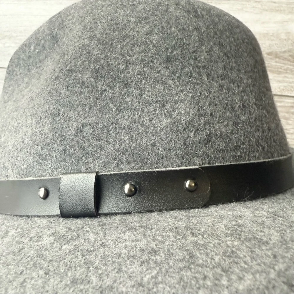 Kate Mee Pure Wool Grey Fedora Hat